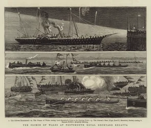 Prinsen af Wales ved Portsmouth Royal Dockyard Regatta